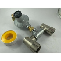 DOUBLE OUTLETS Bayonet to POL Adaptor For LPG Bottle Regulator Gas Heater Bbq