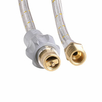 Bromic 10mm Stainless Steel Braided Gas hose 1/2 BSPM x Male Bayonet BBQ Cooker