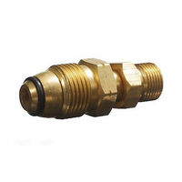 LPG ADAPTOR MALE POL TO 3/8 L/H MALE STRAIGHT BSP FITTING 18-5070