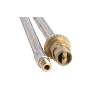 LPG BBQ Stainless Steel Braided Gas hose 1/4 BSP Male x Male Bayonet 1.2M
