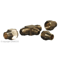 CARAVAN RV SHOP LPG. NATURAL GAS CATERING TEE 5/16 FLARE C/W NUT