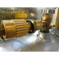 WAREHOUSE FORKLIFT LPG GAS FILLER BOTTLE COUPLING 1&1/4" Acme TO 1/4" NPT F