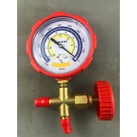 ANALOGUE VACUUM GAUGE REFRIGERATION GAUGE 3 INCH DIAMETER + THREE WAY VALVE