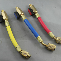 ADAPTER 1/4" M to 5/16" F ADAPTER FOR R410A WITH BALL VALVE & HOSE