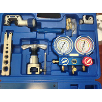 MANIFOLD GAUGE SET R410 R22 R134 AND FLARING TOOL SET PIPE CUTTER 1/4"F-5/16"