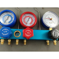 AIR CONDITIONER REFRIGERATION MANIFOLD GAUGE 6-WAY HIGH LOW VACUUM R410, R134A