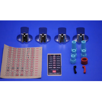 Gas and Electric Stove Chrome Control Knob Kit Pkt 4 55927, 0019008033, 0019008