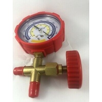 ANALOGUE VACUUM GAUGE REFRIGERATION GAUGE 3" DIAMETER + THREE WAY VALVE