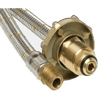 LPG Gas Stainless Steel Braided Hose 1/4" BSP Caravans, M homes, Boats PIGTAIL