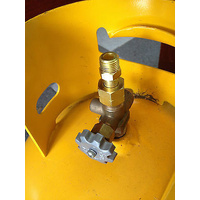 CARAVAN PICNIC LPG CYLINDER GAS ADAPTER 3/8" LH BSP FEMALE TO 1/4" BSP MALE