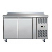 STAINLESS STEEL 2 DOOR BENCH REFRIGERATOR, FRIDGE
