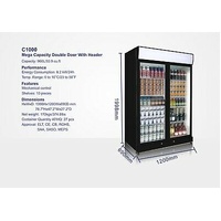 IGLOO 2 Door 1000L Commercial Upright Glass Display Drinks and Storage Fridge