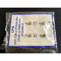 LPG UNIVERSAL GAS COOK TOP JET 4x NIPPLES 2 x 70, 1x55, 1x90 Gauges Size