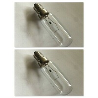2 x Electrolux Bottom Mount Fridge Lamp Light Bulb Globe EBM5100SC EBM5107SC