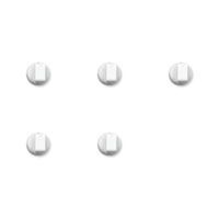 5 x Genuine Chef 617 Gas Cooktop White Control Knob GHC617W GHS607W GHS605W