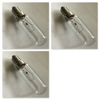 3 x Electrolux Bottom Mount Fridge Lamp Light Bulb Globe EBM4300SC EBM4307SC