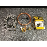 Caravan LPG Bayonet Install Kit 5m Camper Weber Q Baby Q Retrofit 3/8 Gas Fuse