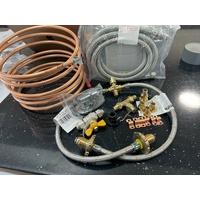 Weber Q Caravan line Hose Bayonet LPG Nat Gas kit 3/8" 5m Copper 2x Pigtail
