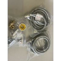 Single to Dual Gas Bayonet Double Adapter Caravans, Motorhomes 2 x HOSE 3m SAE