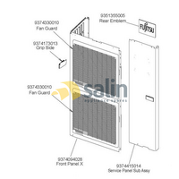 Genuine Fujitsu Air Conditioner EMBLEM-REAR Suits: Fujitsu AOT17ANA | Spare Part No: 9351355005