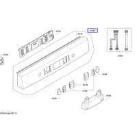 Bosch Dishwasher Panel Fascia Panel Frame SMS63M38AU/98,SMS63M38AU/01, SMS63M38AU/97 Silver