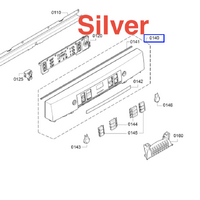 Bosch Dishwasher Panel Fascia Panel Frame Silver