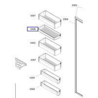 Bosch Fridge Door Shelf 2ND From Top KAD92AI20A