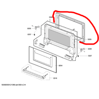 Bosch Oven Door Inner Door Frame HBC86Q651A