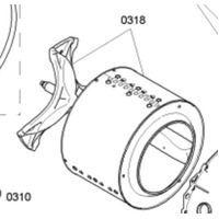 Bosch Siemens Washing Machine Inner Drum Kit Including Spider Shaft -WAS24460AU, WAP24160AU, WM12S360AU