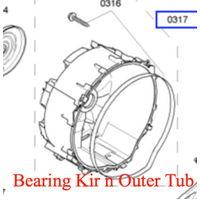 Bosch Washing Machine Bearing Kit Included To Rear Tub WAS28461AU, WAS28461AU/01 , **11773