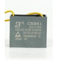 Capacitor Assy 9UF, 9 Uf, CBB61 NHE-80JA1WTH