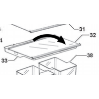 Elba Fisher Paykel Fridge Veggie Bin Shelf Glass Only