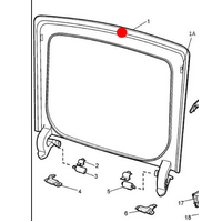 Electrolux Washing Machine Lid Assembly Without Latch SWT8043 Only Part Number 1 in diagram