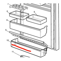 Electrolux Westinghouse Fridge 1ST Bottle Shelf From Low WBE4514SA