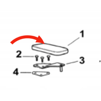 Fisher and Paykel Elba Top Hinge Cover N210 P120 E210
