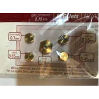 Fisher Paykel Cooktop CG913TM, CG912TM, CG905DWAC Lpg Nozzle Gas Jet Set