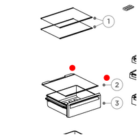 Haier Fridge Veggie Bin Glass Cover Crisper Drawer Shelf HRF230BW HRF230BS