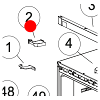 Fisher & Paykel Haier Fridge Top Hinge Cover Left side White HBM450WH1 HRF450BW2