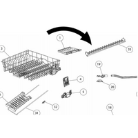Fisher Paykel Dishwasher Glass Support Upper Basket 80561-A DW60COX 1, *1253