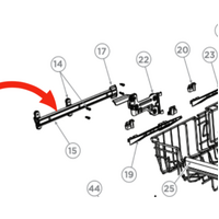 Fisher Paykel Dishwasher Mid Basket Rail Left Side DW60FC6W1 DW60FC4X1 DW60FC4W1, DW60FC6X1, DW60FC2W1