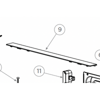 Fisher & Paykel Dishwasher Top Molding Door Black DW60FC2B2, DW60FC4B2