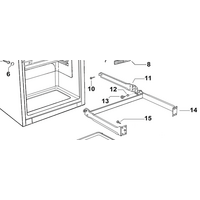 Fisher Paykel Fridge Veggie Bin Or Crisper Bin Roller Wheels Side Rail Left Side E415H Series