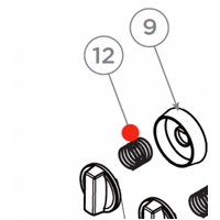 Fisher & Paykel Haier Oven Knob Only Spring HOR60S9CESX1 61762-A