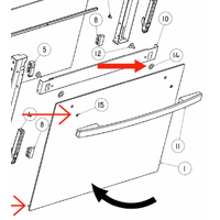 Fisher Paykel Oven Door Glass Outer External OB60SCMW1