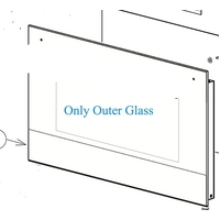 Fisher Paykel Oven Door Outer Glass External Glass Model OR90SC