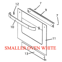 Fisher Paykel Oven Door Outer Glass Smaller Door On Dual Oven B1601ED, BI601ED