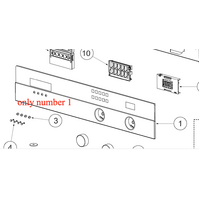 Fisher Paykel Oven Glass Control Panel 80469, OR90SDBGFX1