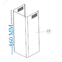 Fisher Paykel Rangehood Chimney Extension HC90CGX1 80700-A 81337A