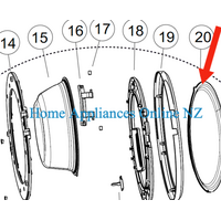 Fisher Paykel Washing Machine Door Trim Cover WD8560F1 WH8560P3