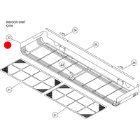 Fujitsu Air Conditioner Indoor Panel Grille – Fits ABTA18/24LATN, ABTF18/24LAT, ABT14/18/24RGAW Models